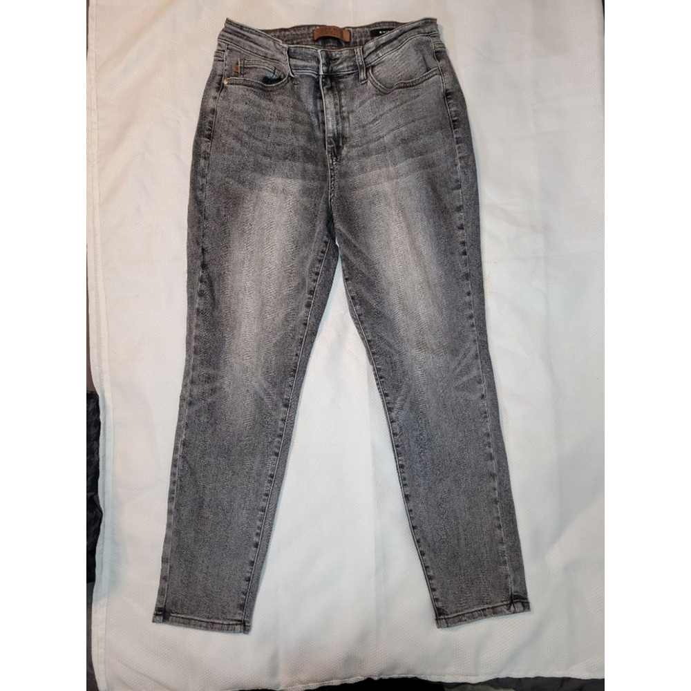 Women's Judy Blue "Why So Sad" Gray Slim Fit Skinny Jeans Size 13